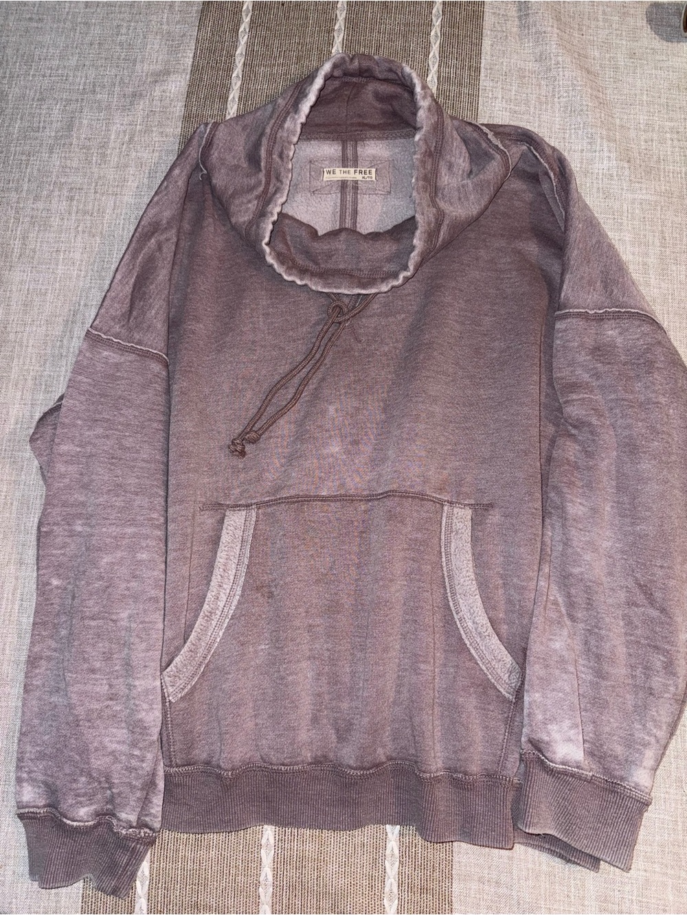 Free People Washed Mauve-Purple Crewneck Pullover